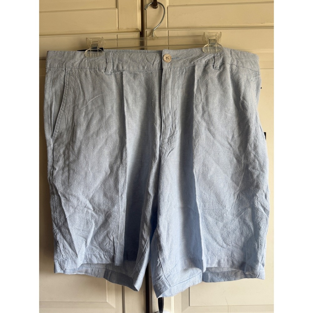 Saks Fifth Avenue Mens Light Blue Linen Viscose Blend Shorts Size 38 NWT